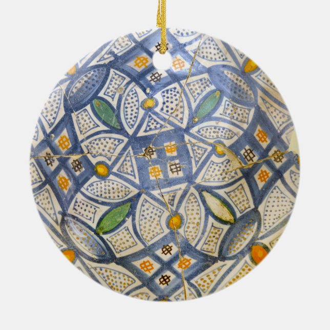 Ornement En Céramique myt ethnique en céramique d'argile de motif de (Dos)