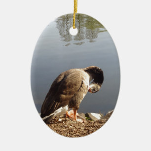 Ornement En Céramique Namaste Goose arcs tête, Nature, Faune, Oiseaux