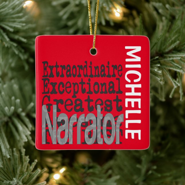Ornement En Céramique Narrateur Extraordinaire CUSTOM (Arbre)