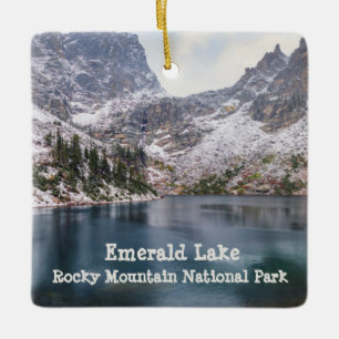 Ornement En Céramique Neige du parc national des Rocheuses du lac Emeral