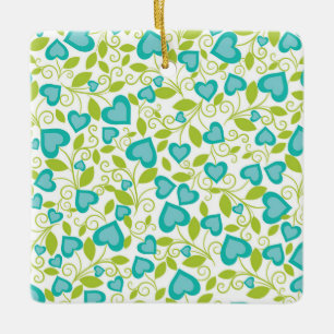 Ornement En Céramique New Home Gift Valentine's Day Seamless Art
