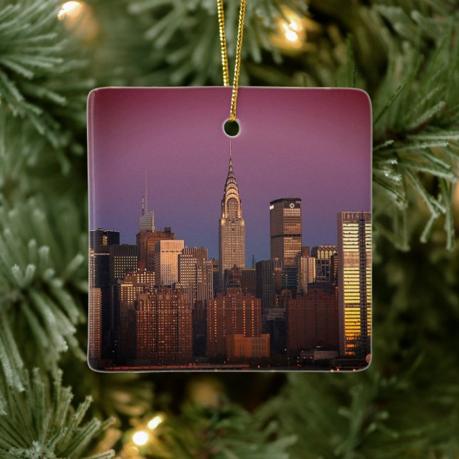 Ornement En Céramique New York Travel Manhattan Empire State Building (Arbre)