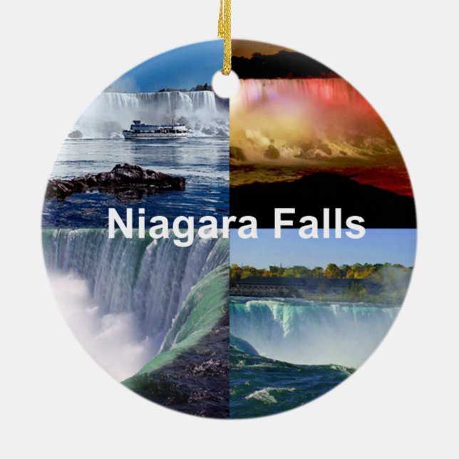 Ornement En Céramique Niagara Falls New York (Dos)