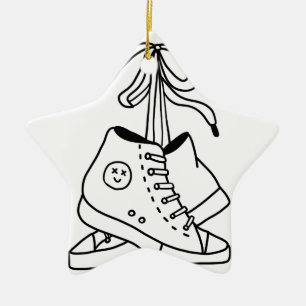 ORNEMENT EN CÉRAMIQUE NIRVANA CONVERSE, CONVERSE, BASKET, DESIGN CUT
