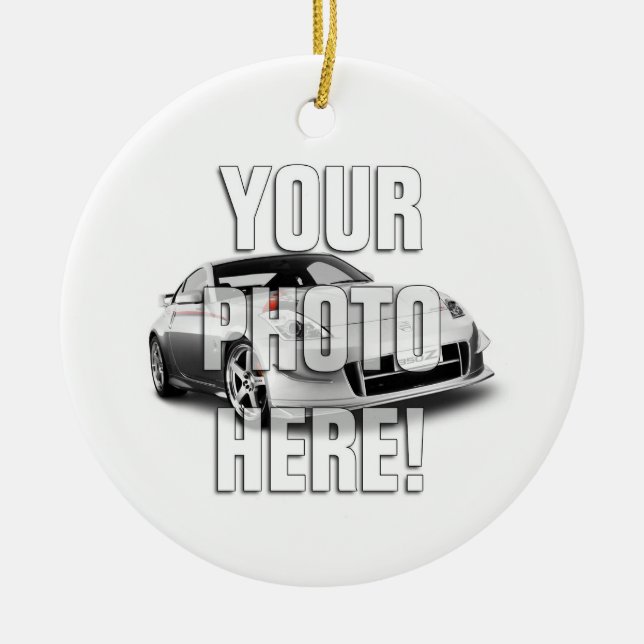 Ornement En Céramique Nissan 350Z - Ajoutez votre photo (Devant)
