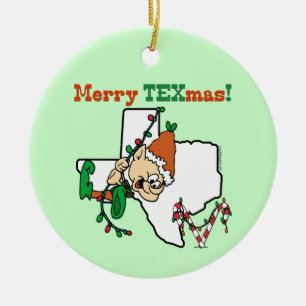 Ornement En Céramique Noël au Texas