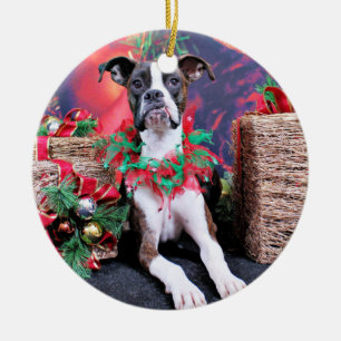 Ornement En Céramique Noël - boxeur - Chinno