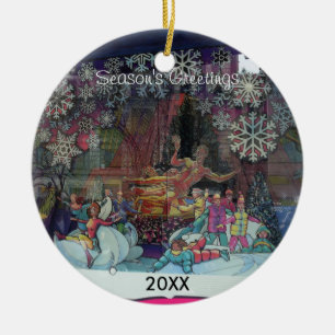 Ornement En Céramique Noël dans l'ornement de la fenêtre du magasin de l