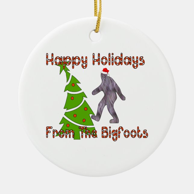 Ornement En Céramique Noël de Bigfoot (Devant)