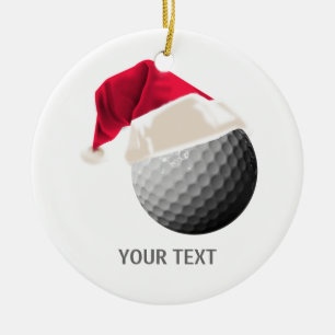 Ornement En Céramique Noël de golf