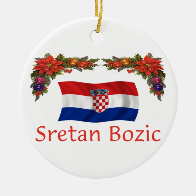 Ornement En Céramique Noël de la Croatie (Devant)