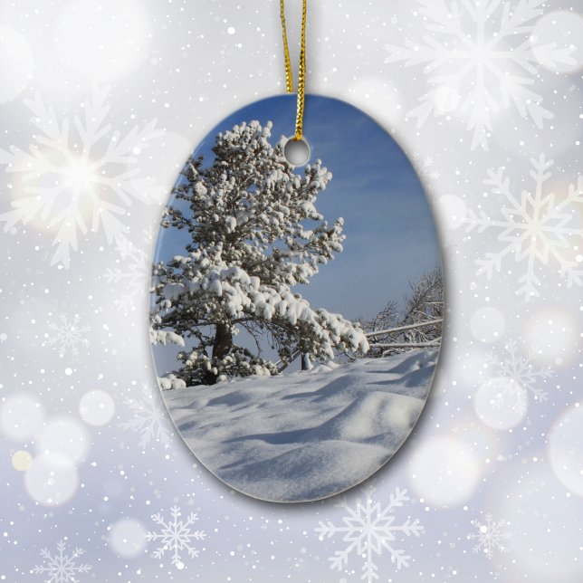 Ornement En Céramique Noël de l'arbre de neige de l'Utah (Créateur téléchargé)