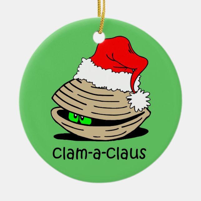 Ornement En Céramique Noël de palourde (Devant)