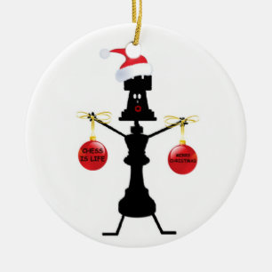 Ornement En Céramique Noël des échecs