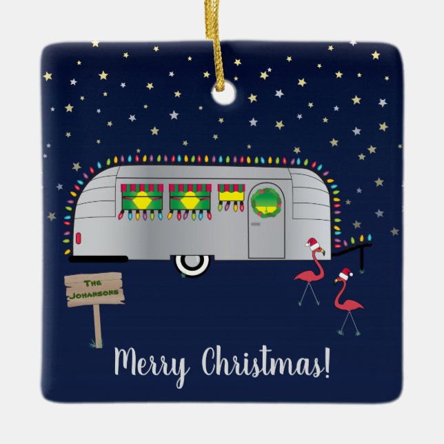 Ornement En Céramique Noël des Snowbirds (Devant)