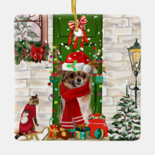 Ornement En Céramique Noël du Chihuahua
