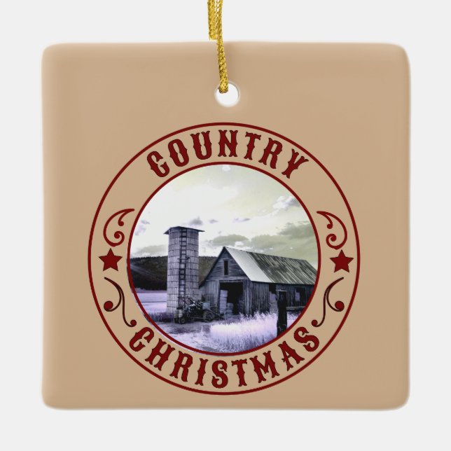 Ornement En Céramique Noël du pays (Devant)