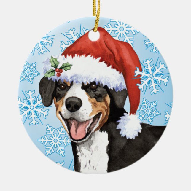 Ornement En Céramique Noël Entlebucher (Devant)