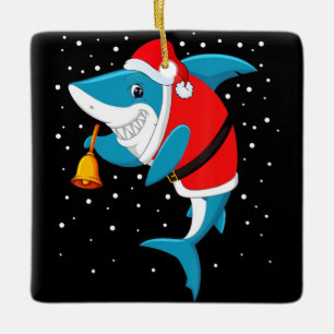 Ornement En Céramique Noël - Funny Christmas Shark