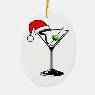 Ornement En Céramique Noël Martini