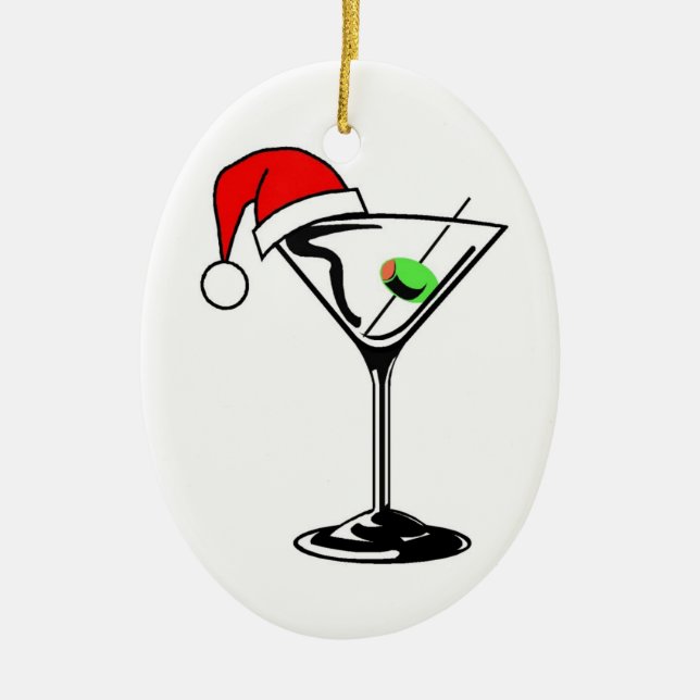 Ornement En Céramique Noël Martini (Devant)