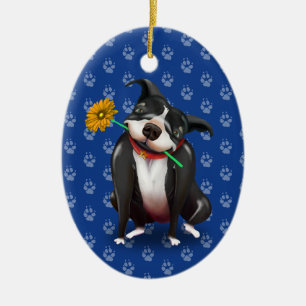 Ornement En Céramique Noël mignon d'amoureux des chiens ornemente  