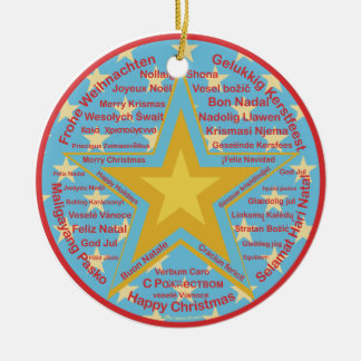 Ornement En Céramique Noël multilingue
