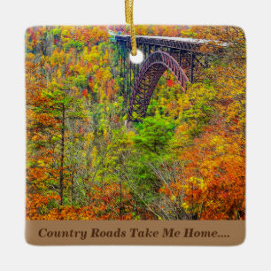 Ornement En Céramique Noël Ornament West Virginia Country Roads