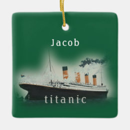 Ornement En Céramique Noël Titanic Vert vintage