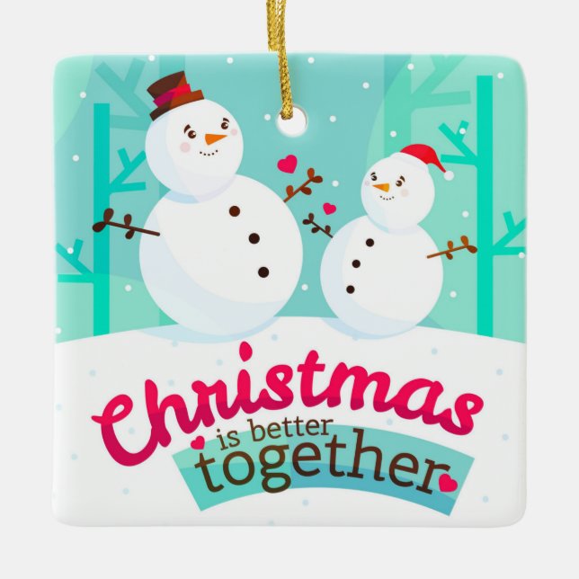 Ornement En Céramique Noël vaut mieux Ensemble (Devant)