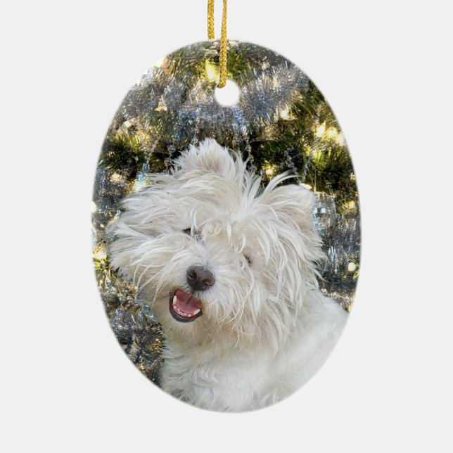 Ornement En Céramique Noël Westie (Dos)