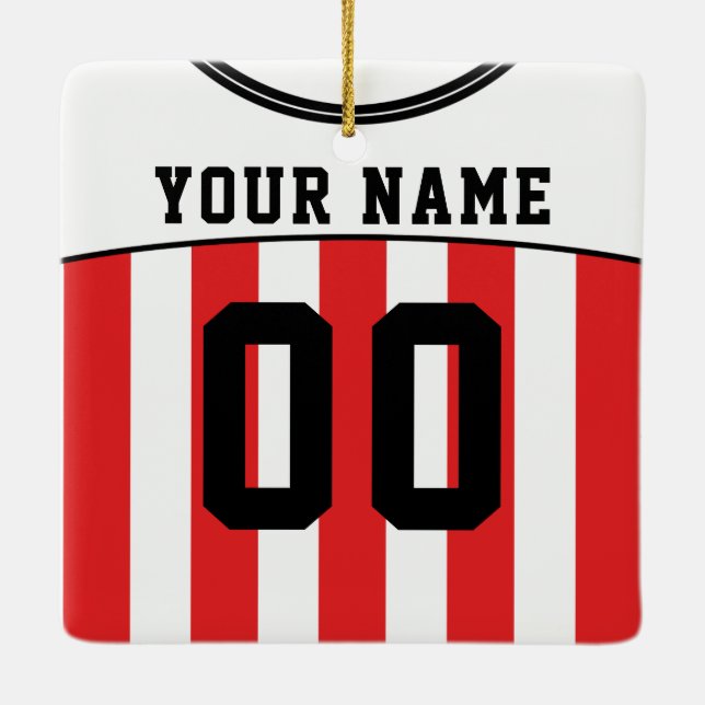 Ornement En Céramique Nom et numéro Football Football Modèle Jersey (Dos)