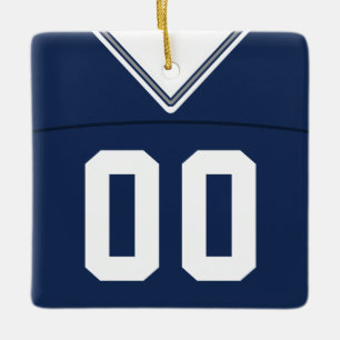 Ornement En Céramique Nom et numéro Football Lacrosse Jersey Modèle