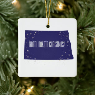 Ornement En Céramique North Dakota Noël personnalisé