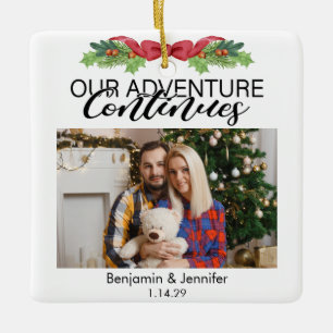 Ornement En Céramique Notre aventure continue sur mesure couple 2 photo