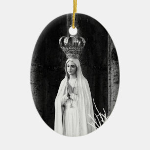 Ornement En Céramique Notre-Dame de Fatima
