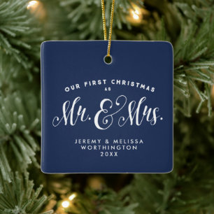 Ornement En Céramique Notre premier cadeau de Noël