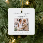 Notre premier Noël Comme Engagé Photo Minimaliste