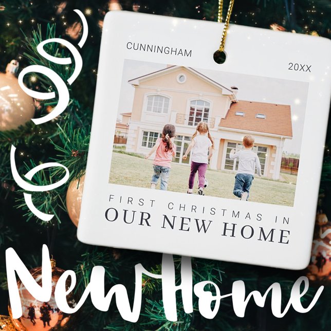 Ornement En Céramique Notre Premier Noël Dans Notre Nouvelle Maison Mode (Créateur téléchargé)