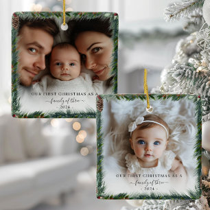Ornement En Céramique Notre Premier Noël En Famille 2 Photo