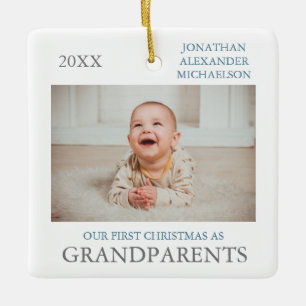 Ornement En Céramique Notre Premier Noël En Grand-Parents