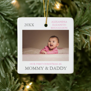 Ornement En Céramique Notre Premier Noël En Tant Que Parents
