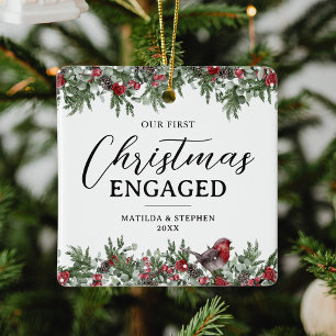 Ornement En Céramique Notre premier Noël engagé Keepsaké