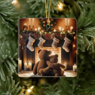 Ornement En Céramique Nounours Noël ensemble