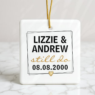 Ornement En Céramique Nous Faisons Encore Mariage Anniversaire Photo