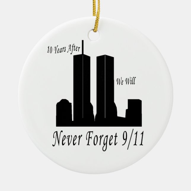 Ornement En Céramique Nous n'oublierons jamais 9/11 (Devant)