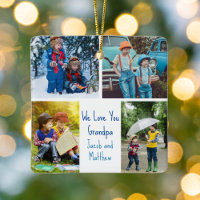 Nous t'aimons Grand-Père Custom Cute Kids Photo Co