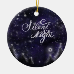 Ornement En Céramique Nuit silencieuse - Forêt romantique Vacances de ne
