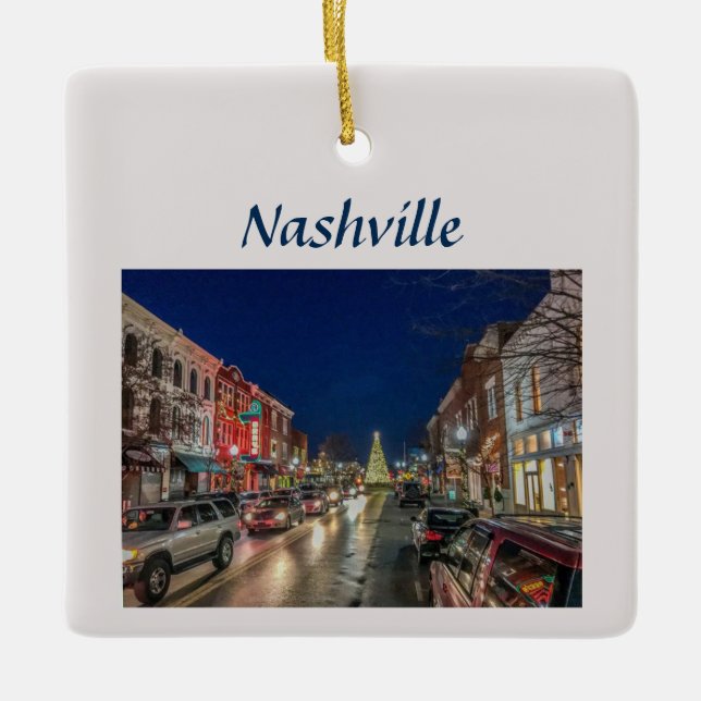 Ornement En Céramique Nuits de Nashville (Devant)