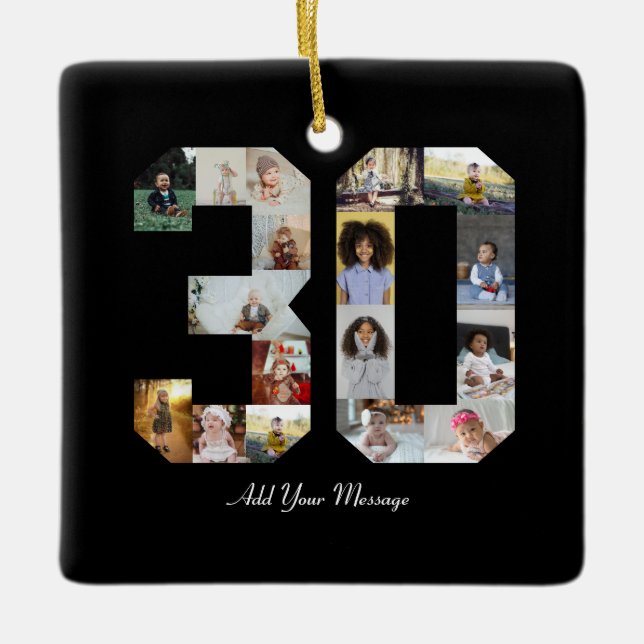 Ornement En Céramique Numéro 30 Collage photo (Devant)